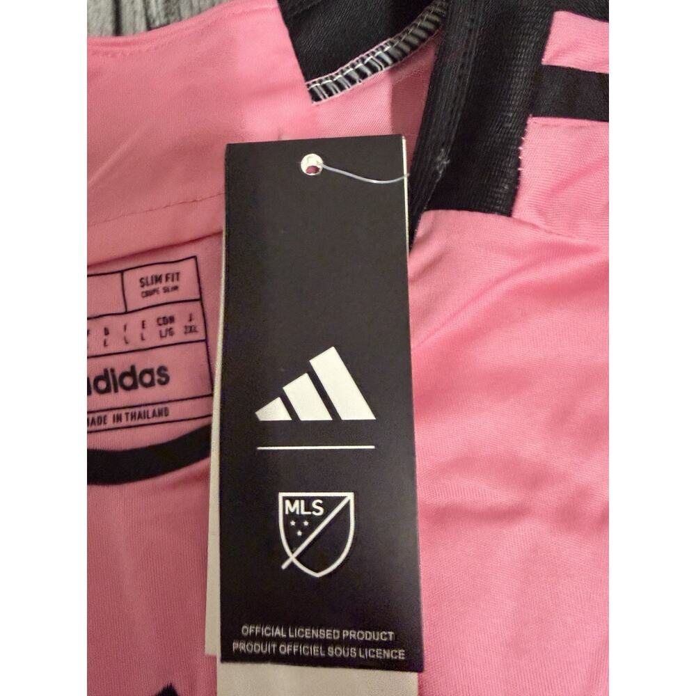 NWT adidas Men's Inter Miami CF 24/25 Messi Home Jersey Large Pink Slim Fit LG - Picture 5 of 12